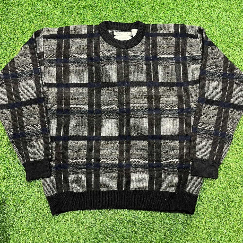 Vintage City Casuals Wool Blend Sweater Pattern Y2K